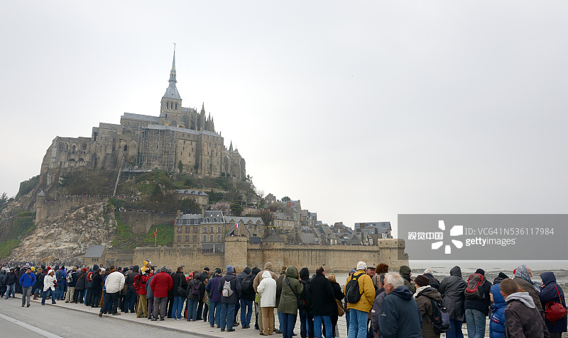 诺曼底的圣米歇尔山图片素材