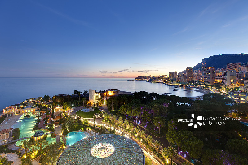 从蒙特卡洛海湾酒店眺望图片素材