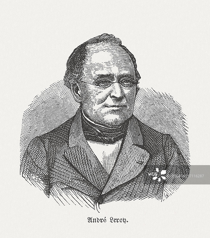 法国果树学家安德烈·勒罗伊（1801-1875）木刻版画，1882年出版图片素材