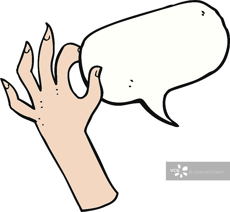 带有语音气泡的卡通手势符号图片素材