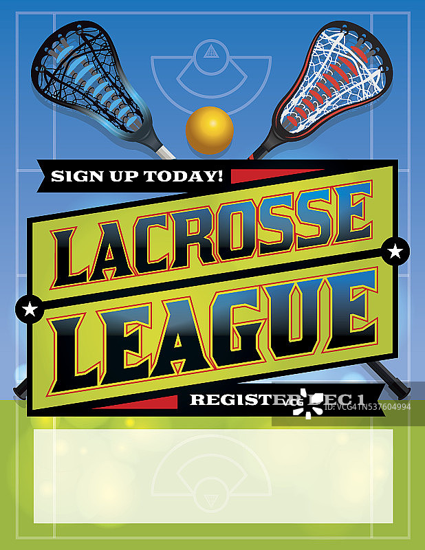 长曲棍球联赛模板设计图片素材