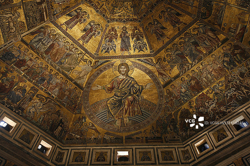 覆盖圣乔瓦尼洗礼堂的马赛克图片素材