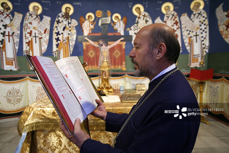 希腊东正教牧师图片素材