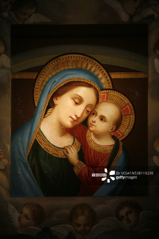 彼得教堂的圣母与圣子画像图片素材