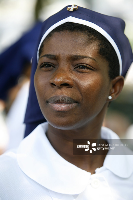 在卢尔德圣母教堂做志愿者图片素材