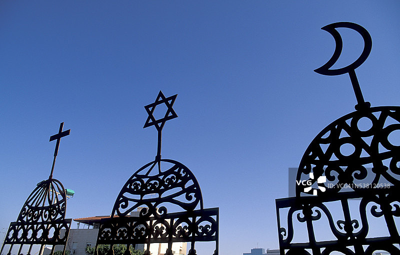 基督教、犹太教和伊斯兰教的象征图片素材