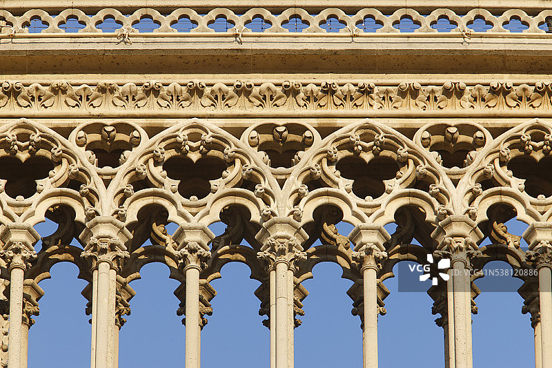 巴黎圣母院细节图片素材