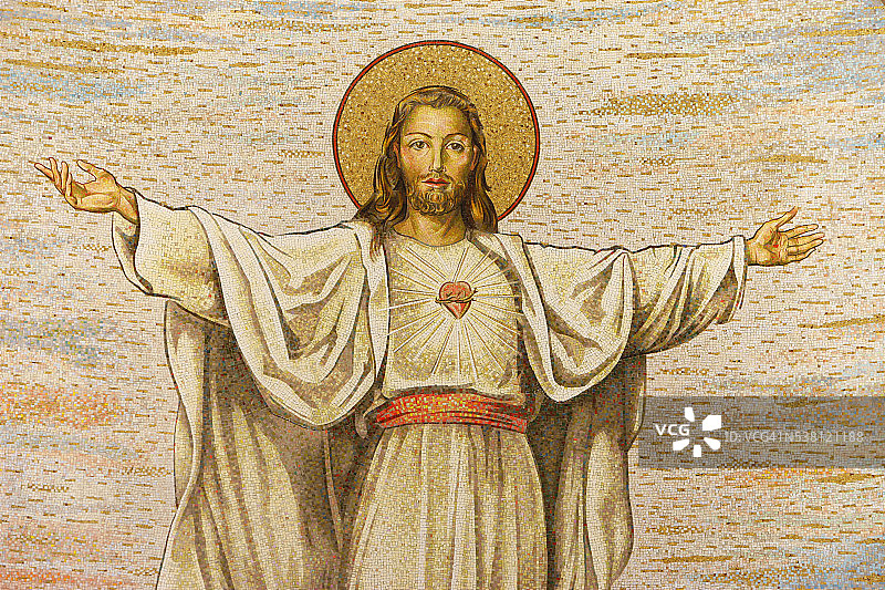 耶稣基督马赛克图片素材