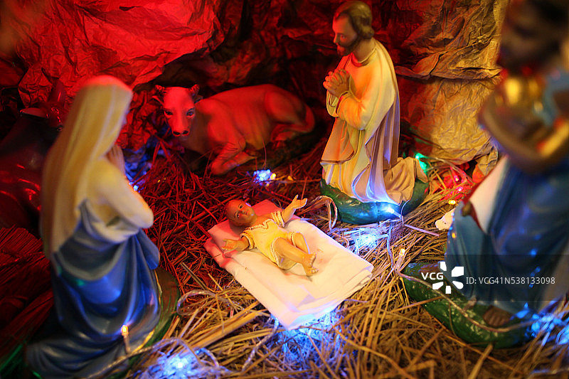 圣诞节耶稣诞生场景图片素材
