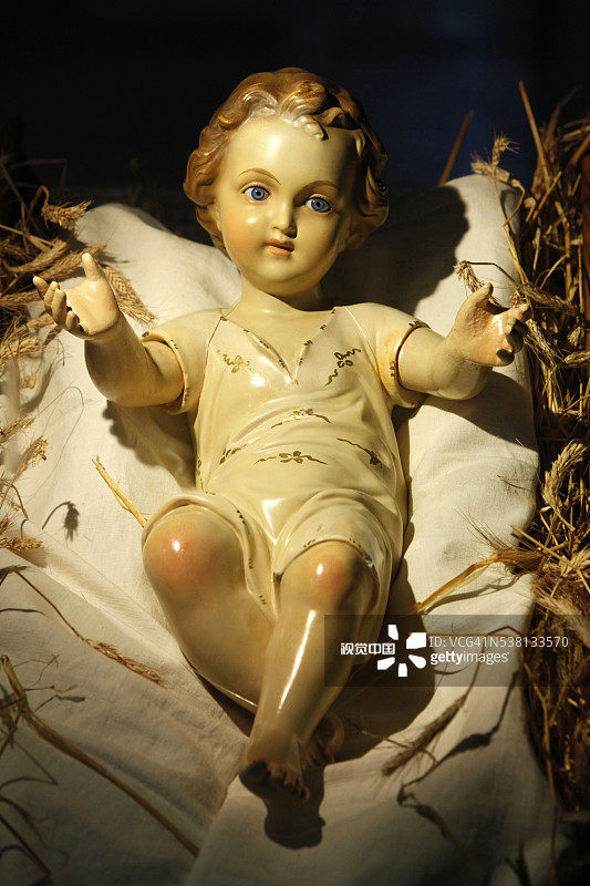 马斯纳戈彼得和保罗教堂的圣诞耶稣图片素材