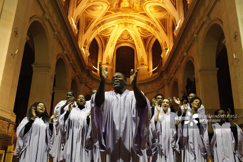 圣罗科教堂的福音音乐会图片素材