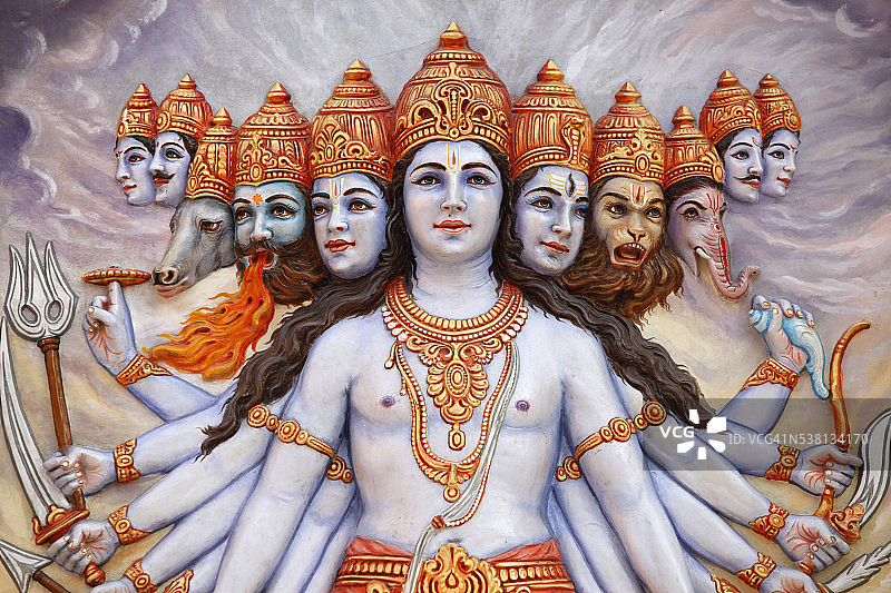 《博伽梵歌》中奎师那显现的宇宙形态图片素材