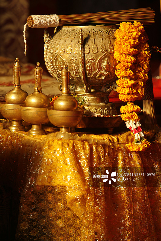 素贴寺的洒水器图片素材