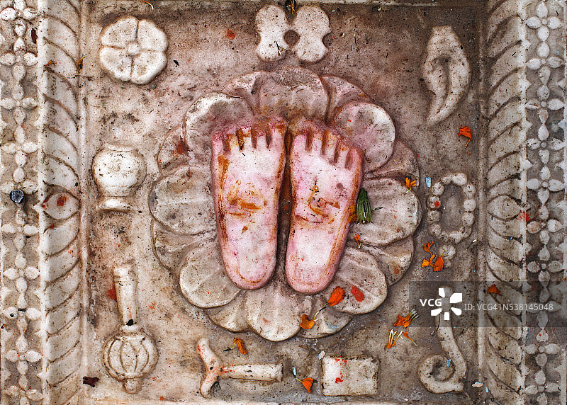 毗湿奴莲花足印图片素材