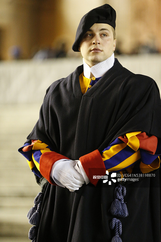 瑞士卫队，梵蒂冈圣彼得广场图片素材