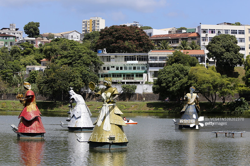 托罗罗堤坝的奥里沙雕像图片素材