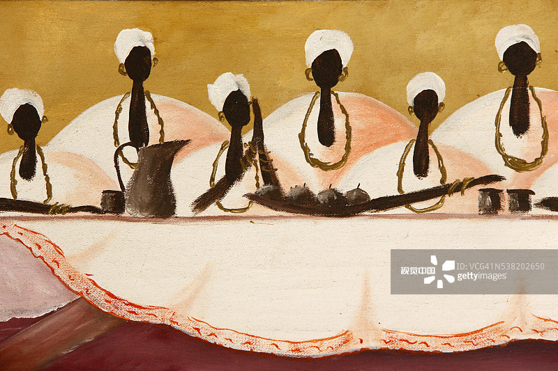 Billy Oliveira画作：巴伊亚的冈多布莱教信徒图片素材