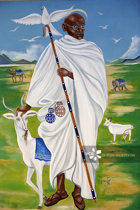 甘地之子宗教场所的圣雄甘地绘画图片素材