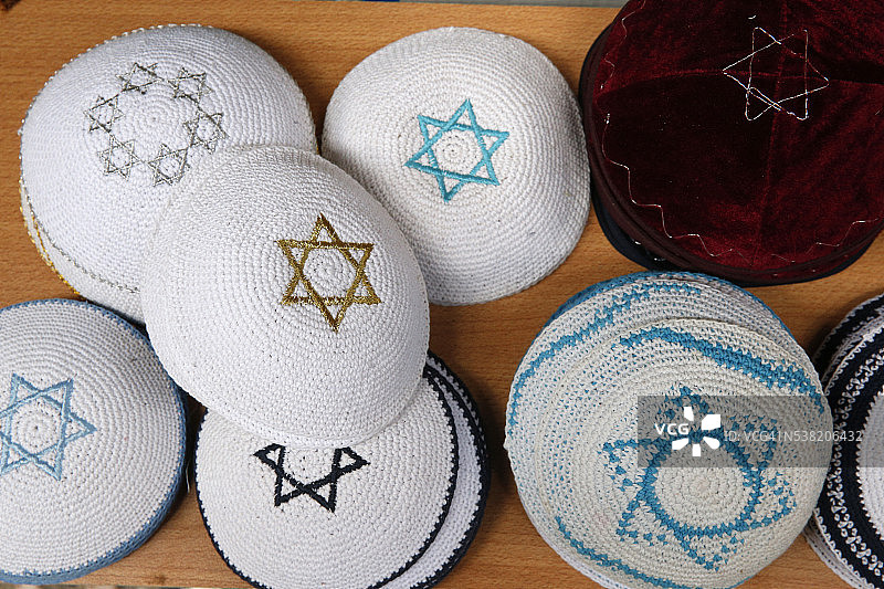 市场销售犹太基帕图片素材