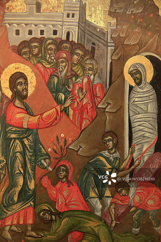 小皇宫博物馆：拉撒路的复活，希腊，17世纪图片素材