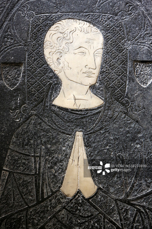 莫城大教堂的约翰·罗斯墓碑图片素材