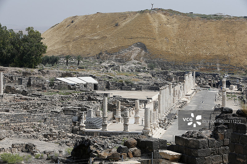 贝特沙安国家公园的斯基泰波利斯罗马-拜占庭古城图片素材