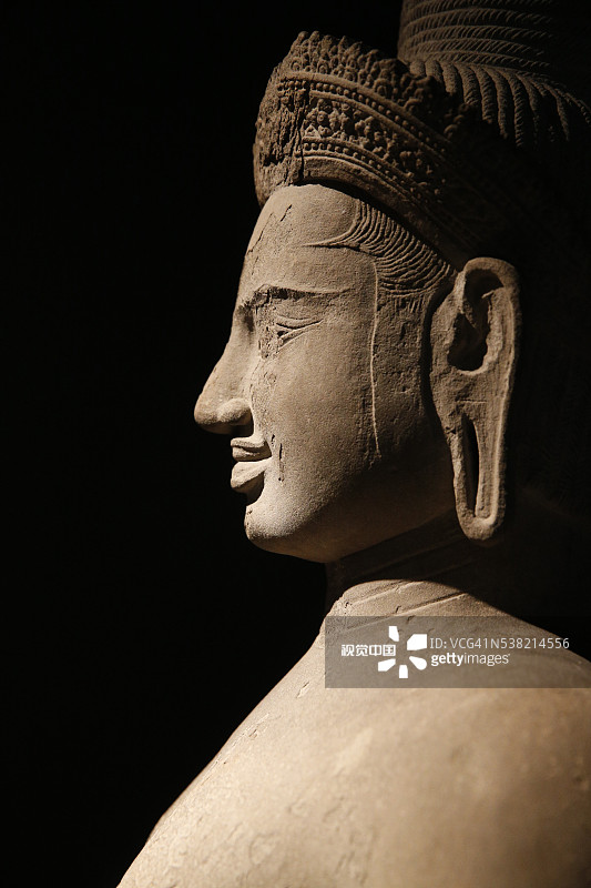 帕尔瓦蒂女神舞蹈,湿婆之妻,吉美国立亚洲艺术博物馆,巴黎,《吴哥:神话的诞生》展览,路易·德拉波特与柬埔寨图片素材
