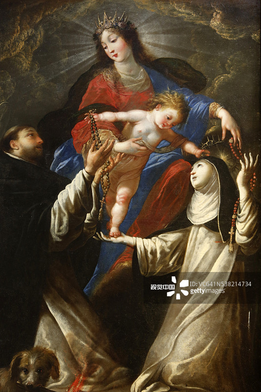 在韦尔农圣母院教堂里的绘画图片素材