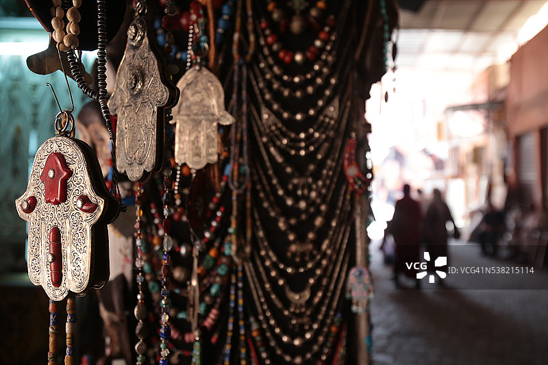 霍姆萨。法蒂玛之手。马拉喀什露天市场图片素材
