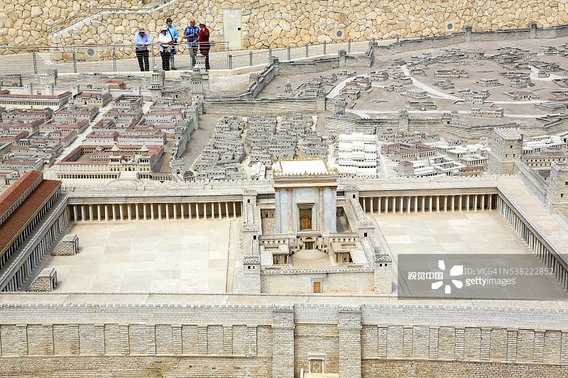 以色列博物馆。耶路撒冷第二圣殿时期。希律圣殿。书珊门图片素材