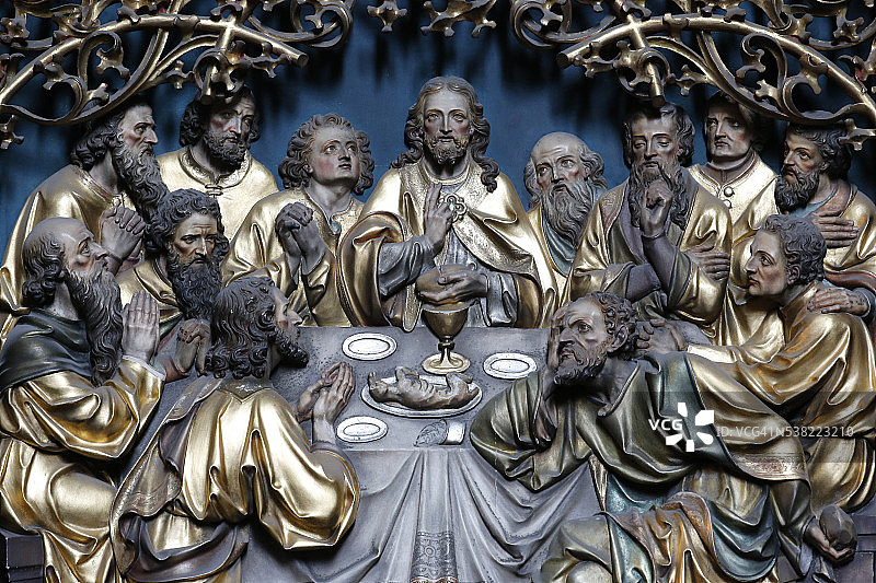 斯特拉斯堡圣母大教堂圣凯瑟琳教堂最后的晚餐祭坛图片素材