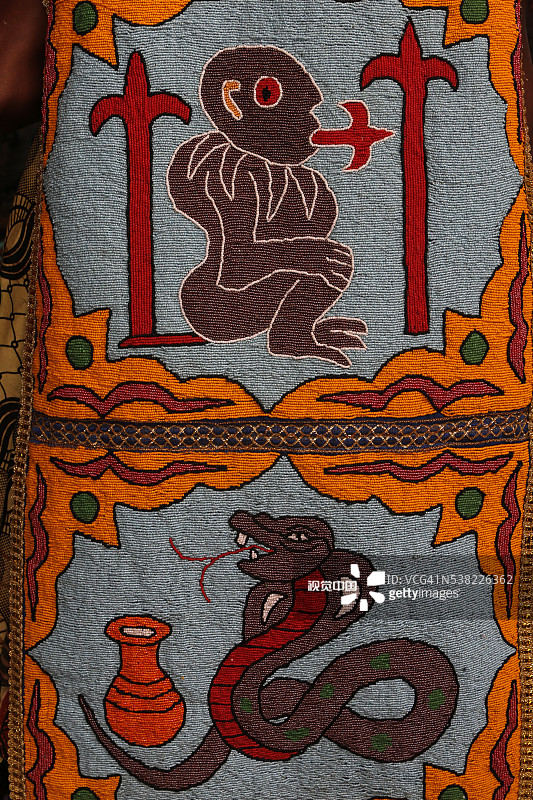 带有巫毒符号的挂毯图片素材