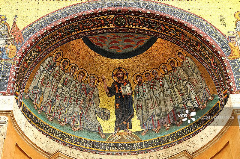 罗马圣阶教堂楼梯的马赛克图片素材