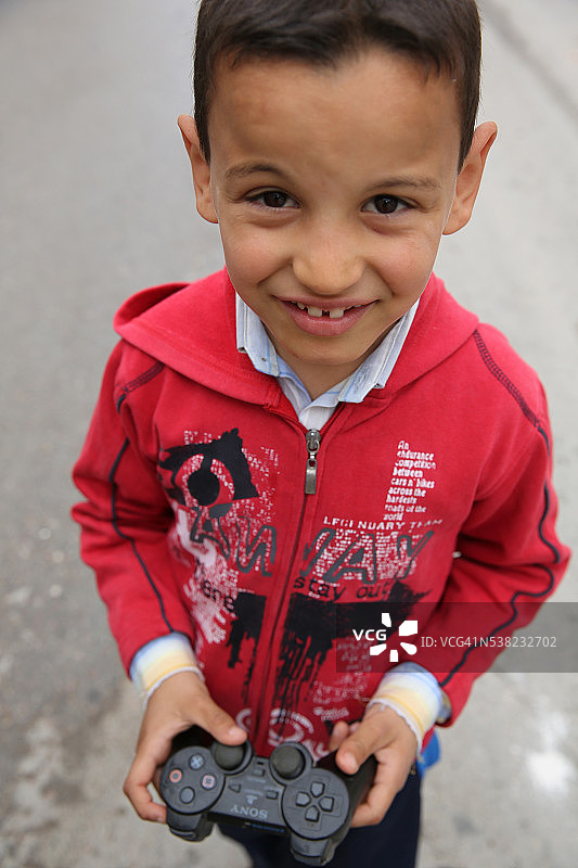 在突尼斯Kabariya的男孩图片素材