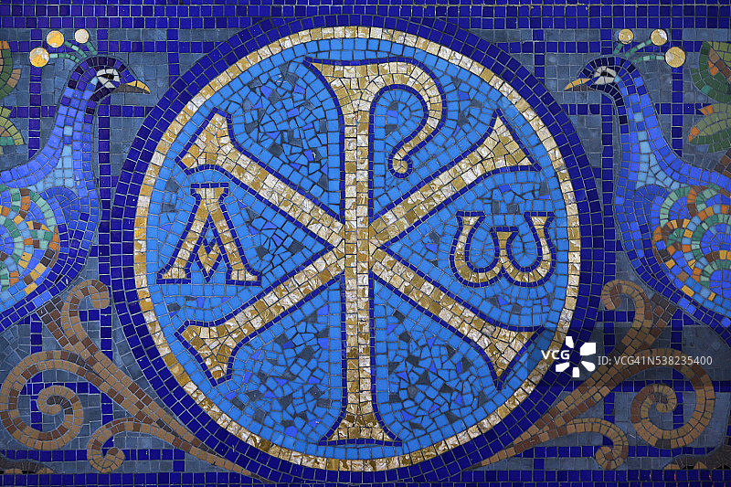 楠泰尔圣热内维耶夫大教堂马赛克图片素材
