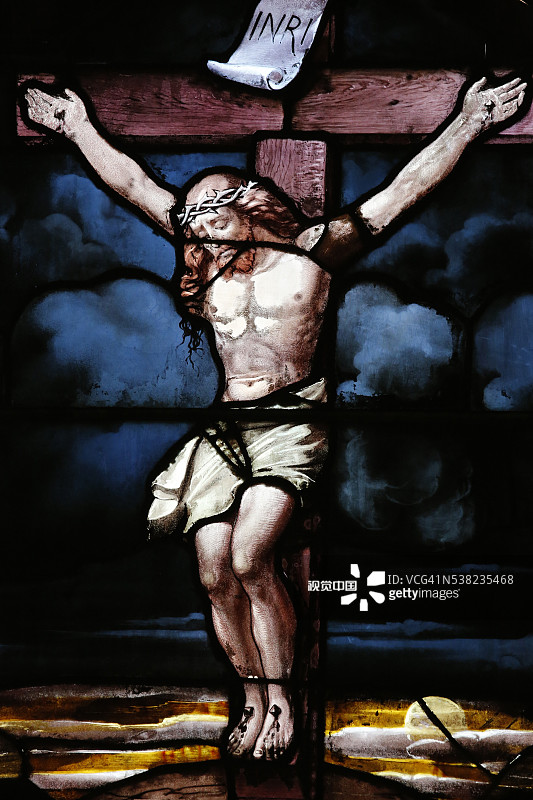圣叙尔皮斯教堂：十字架上的耶稣图片素材