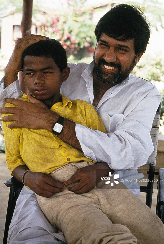 凯拉什·萨蒂亚尔蒂在解救劳工中心图片素材