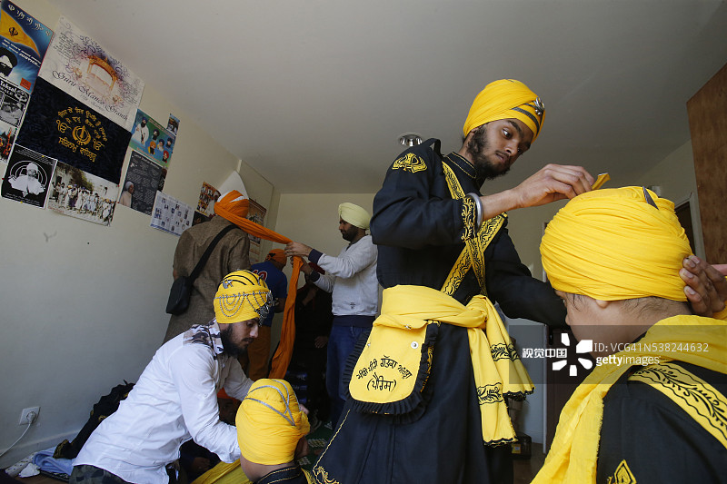 锡克教谒师所，博比尼，法国图片素材