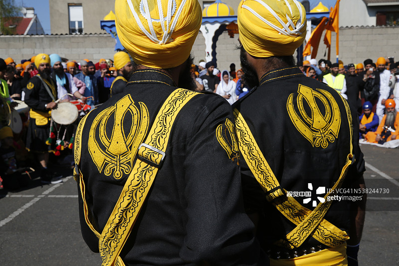 法国博比尼锡克教新年Hola Mohalla节图片素材