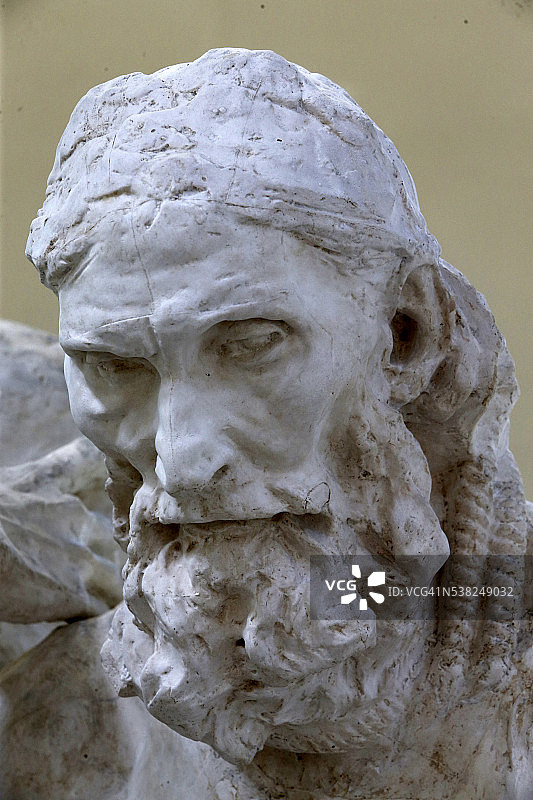 法国默东奥古斯特·罗丹故居，《加莱义民》（细节），1889年，石膏图片素材