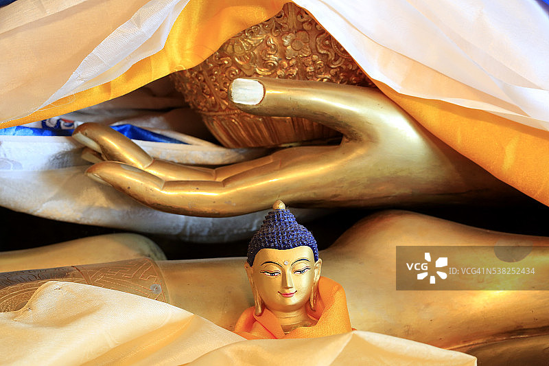 夏珠确科林寺的佛像图片素材