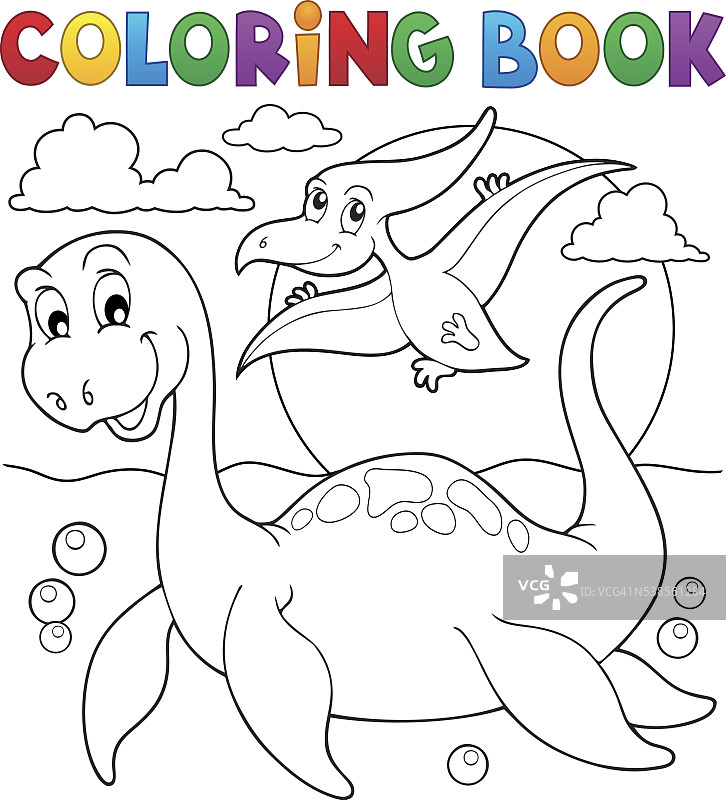 恐龙主题涂色书7图片素材