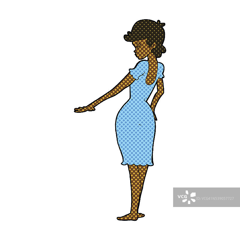 看指甲的卡通漂亮女人图片素材