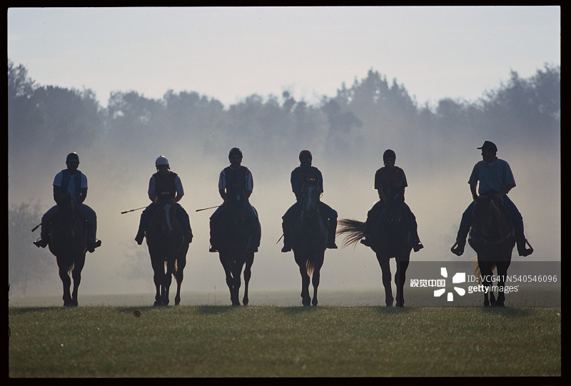 驯马师训练纯种马图片素材