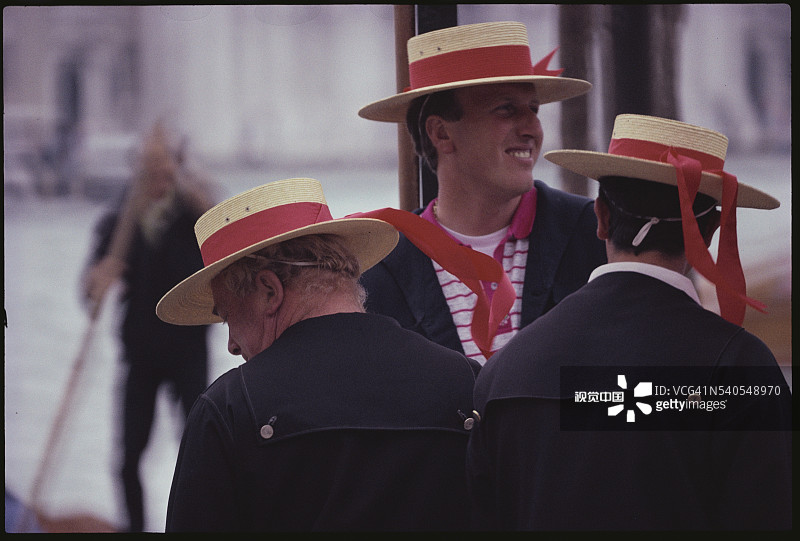 休息中的贡多拉船夫图片素材