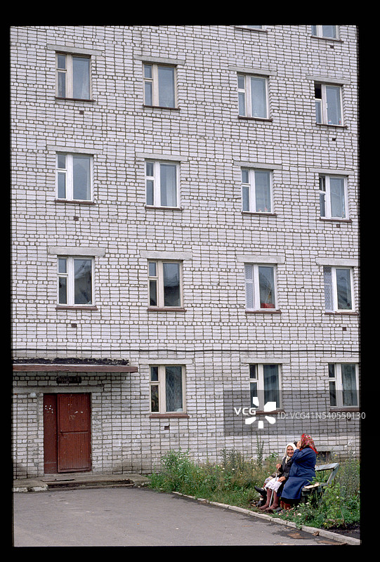 苏联风格公寓楼，西伯利亚图片素材