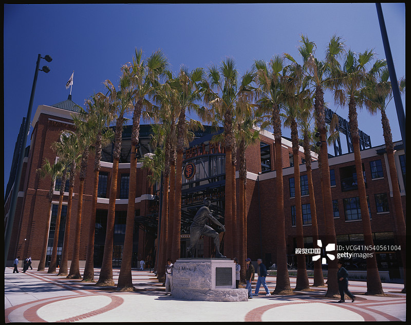 太平洋贝尔公园前的威利·梅斯广场图片素材