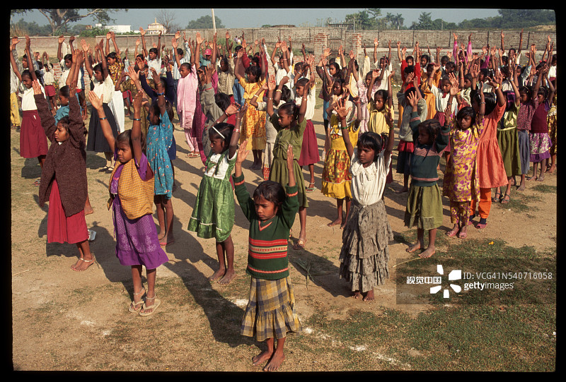 印度菩提伽耶学校里的孩子们图片素材