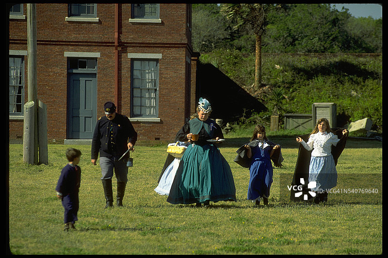 克林奇堡的美国内战重演图片素材