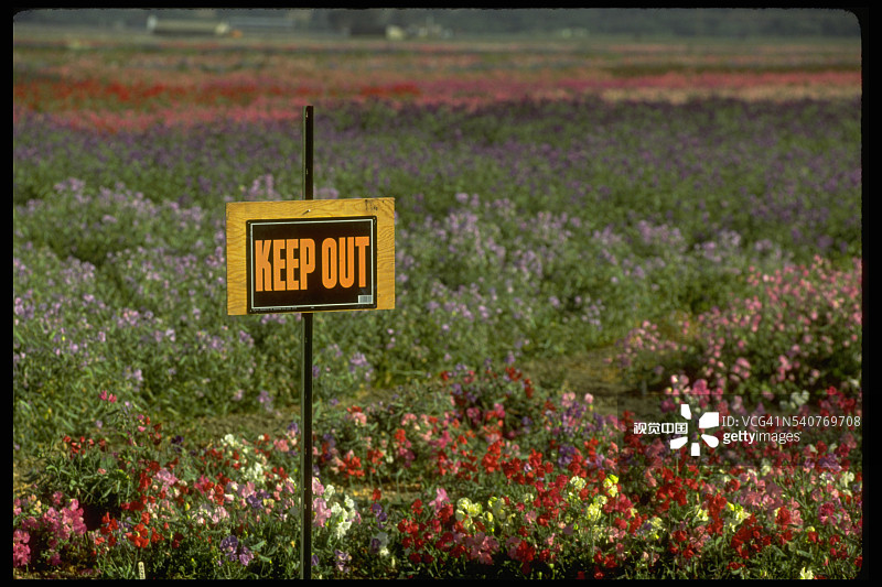请勿进入花田图片素材